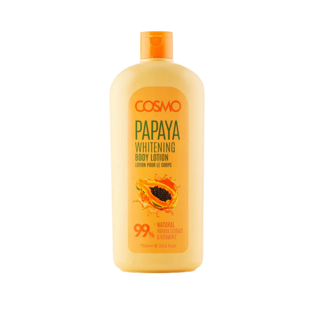 COSMO Papaya Whitening Body Lotion 99% Natural - 750ml | كوزمو لوشن للجسم بالبابايا - 750 مل