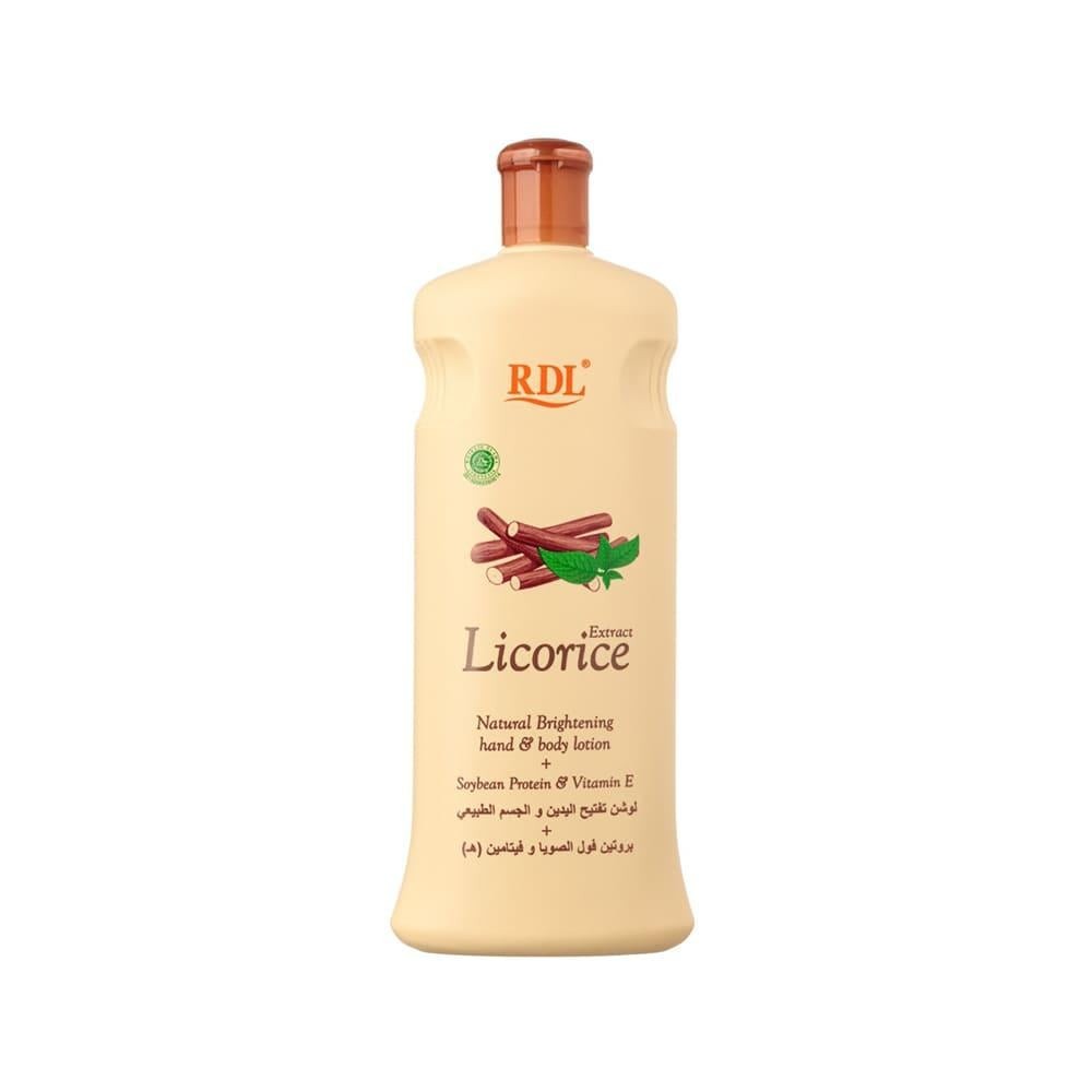 هذا هو لوشن RDL لتفتيح اليدين والجسم بخلاصة عرق السوس.