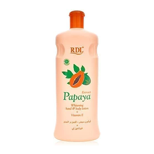 لوشن اليدين والجسم لتفتيح البشرة بخلاصة البابايا Papaya Extract Whitening Hand & Body Lotion + Vitamin E