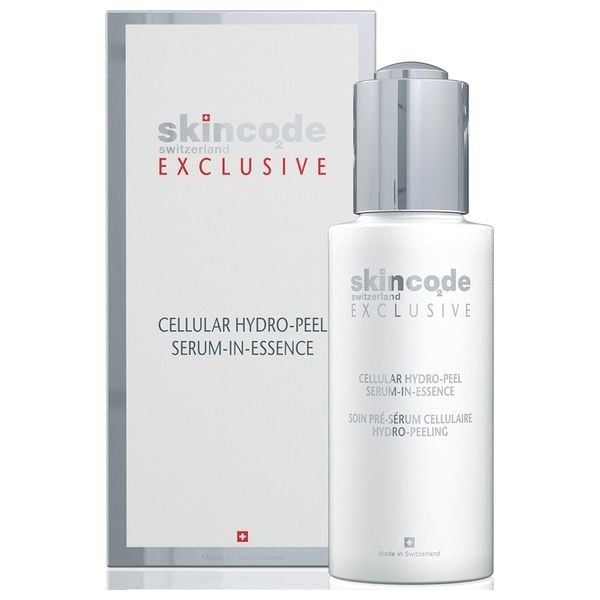 Skincode Exclusive Cellular Hydro-Peel Serum-in-Essence، وهو مستحضر سويسري متطور للعناية بالبشرة. يجمع