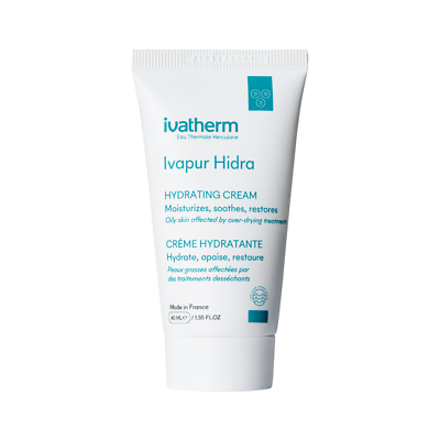 ivatherm Ivapur Hidra Hydrating Cream For Oily Skin Affected by Over Drying Treatments - 40ml | ايفاثيرم كريم إيفابور هايدرا مرطب للبشرة الدهنية و الحساسة - 40 مل