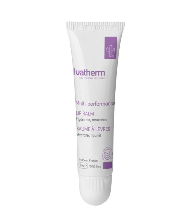عبوة Ivatherm Multi-performance Lip Balm، وهو مرطب شفاه مغذي ومُرمم بحجم 15 مل.