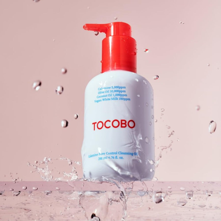 تنظيف البشرة Tocobo Calamine Pore Control Cleansing Oil/غسول زيتي بالكالامين للسيطرة على المسام من ماركة Tocobo، بحجم 200 مل.