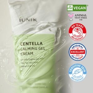 IUNIK Centella Calming Gel Cream 60ml اي يونيك كريم جل مرطب ومهدئ بخلاصة السنتيلا مناسب للبشرة الحساسة