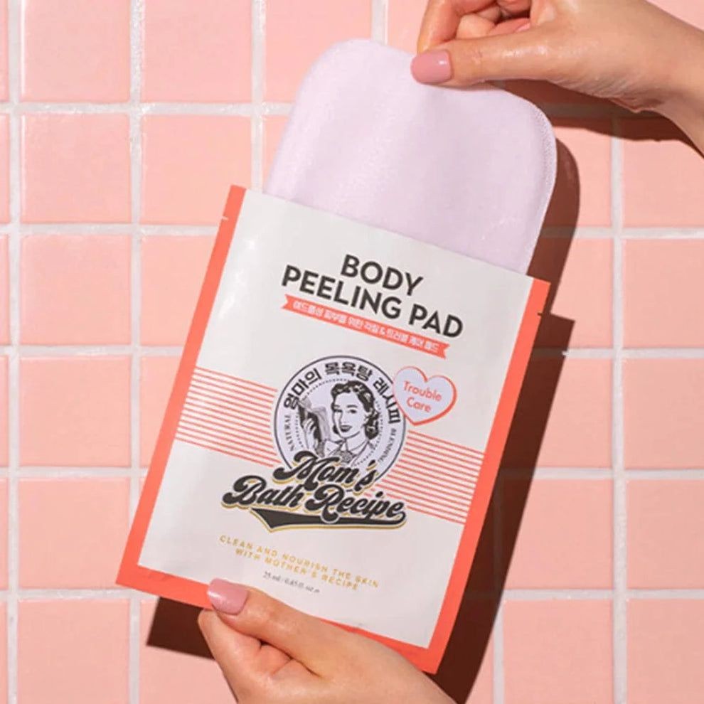 MOM’S BATH RECIPE BODY PEELING PAD TRUUBLE CARE- 8 PIECES 25ml ليفة لتقشير الجسم