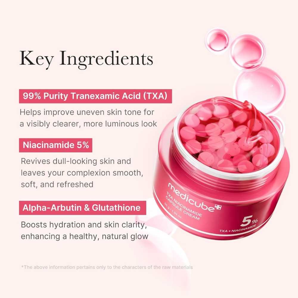 Medicube TXA Niacinamide Capsule Cream - 55g | ميدي كيوب كريم مرطب بحمض الترانكساميك اسيد والنياسيناميد - 55 غ