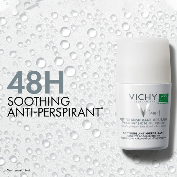 VICHY Roll-on 48H Anti-Perspirant Deodorant Sensitive - 50ML | فيشي مزيل تعرق لمدة 48 ساعة للبشرة الحساسة - 50 مل