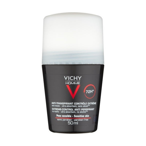 VICHY Homme 72HR Anti-Perspirant Deodorant Extreme Control Roll-On - 50ml | فيشي مزيل العرق للرجال رول اون - 50 مل