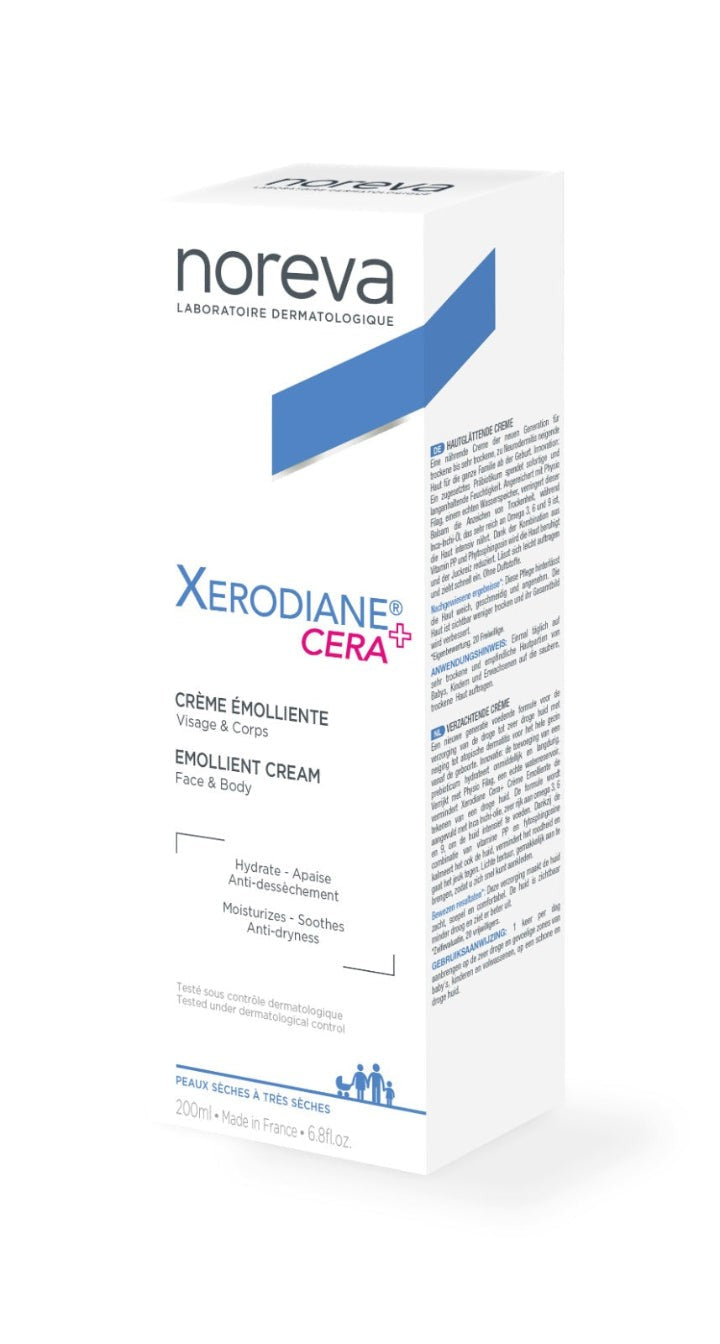 Noreva Xerodiane Cera+ Emollient cream face and body - 200ml |نوريفا كريم مرطب للوجه والجسم - 200مل