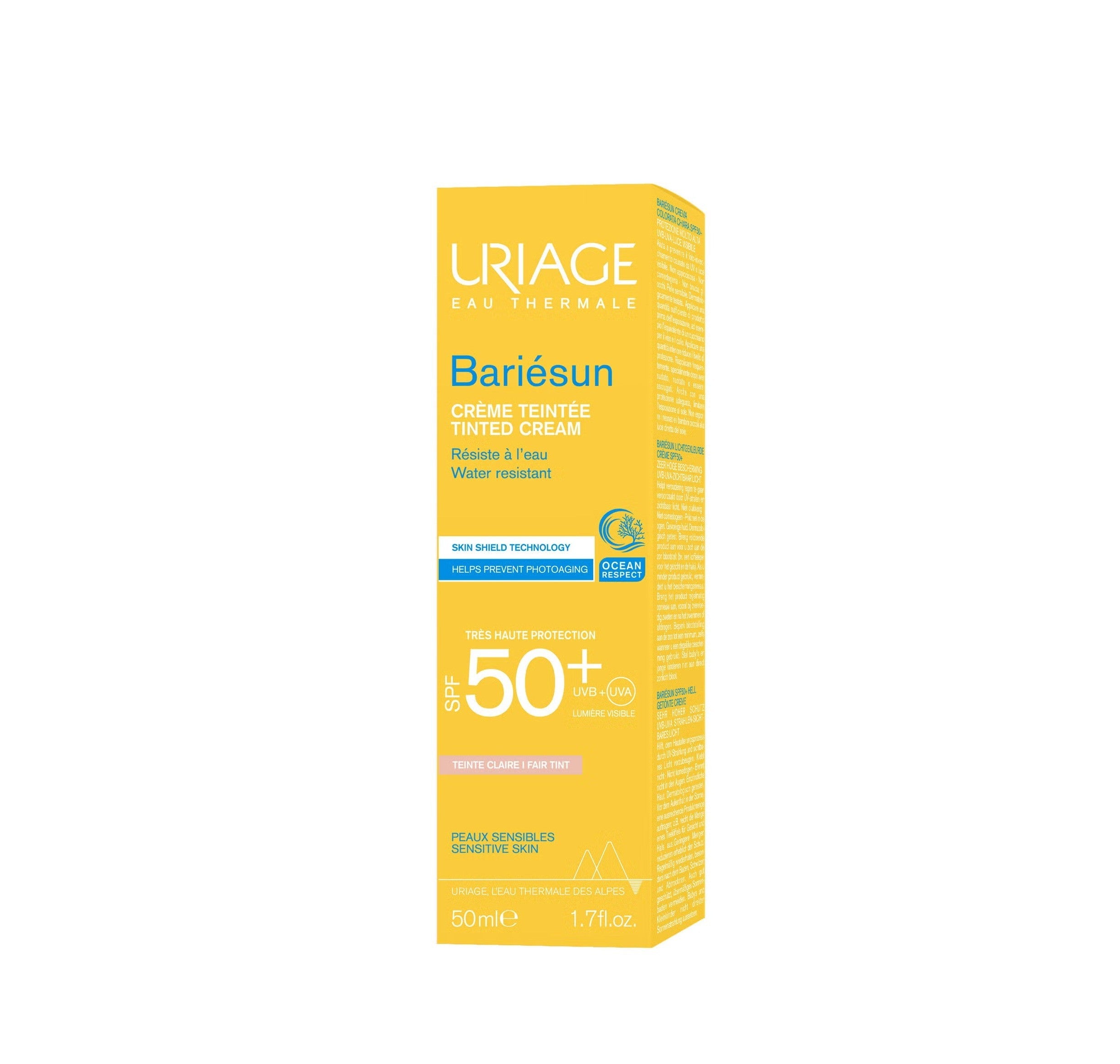 URIAGE BARIESUN Tinted Cream SPF50+ Fair Tint 50ml يورياج واقي شمس ملون يرطب ويعزز اشراقة البشرة