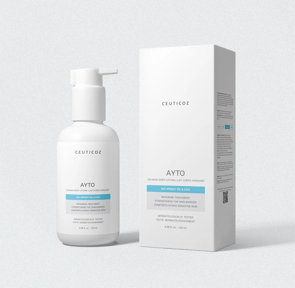 Ceuticoz/ AYTO - Calming Body Lotion 120ml: سيتيكوز لوشن ترطيب الجسم سريع الامتصاص بملمس غير دهني