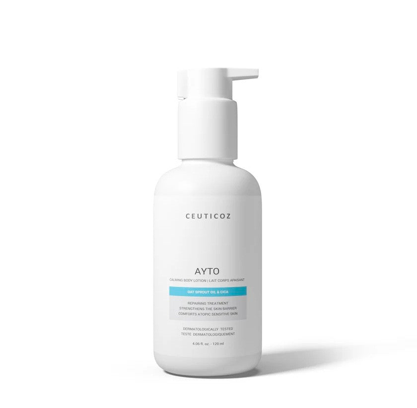 Ceuticoz/ AYTO - Calming Body Lotion 120ml: سيتيكوز لوشن ترطيب الجسم سريع الامتصاص بملمس غير دهني