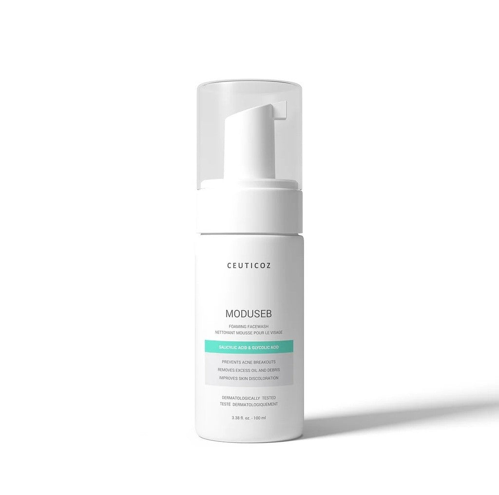 Ceuticoz/ MODUSEB - Foaming Face Wash 100ml: سيتيكوز غسول رغوي ثلاثي الاحماض لتقشير وتنقية البشرة