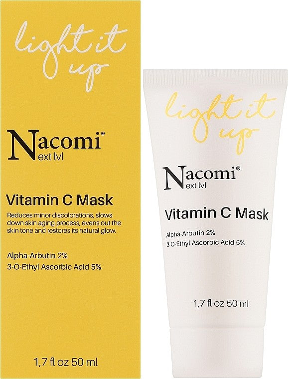 قناع الوجه بفيتامين سي (Light It Up Vitamin C Mask) من مجموعة Nacomi Next Level،