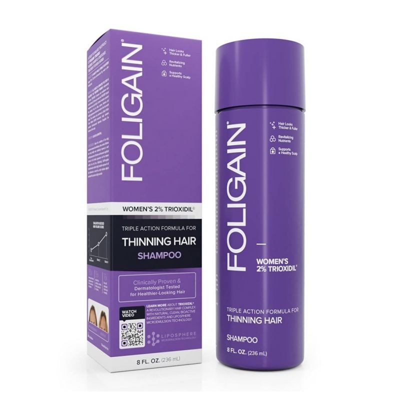 Foligain Shampoo for Thinning Hair for Women - 236ml | فوليغين شامبو للنساء 2% تريوكسيديل - 236مل