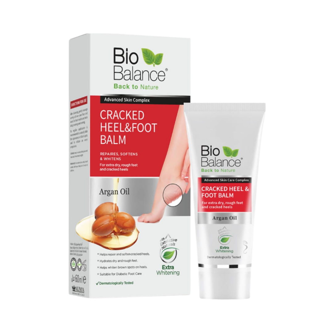 Bio Balance Argan Oil Cracked Heel & Foot Balm - 60ml | بايو بالانس كريم القدم لعلاج تشقق الكعوب بزيت الأرغان - 60 مل