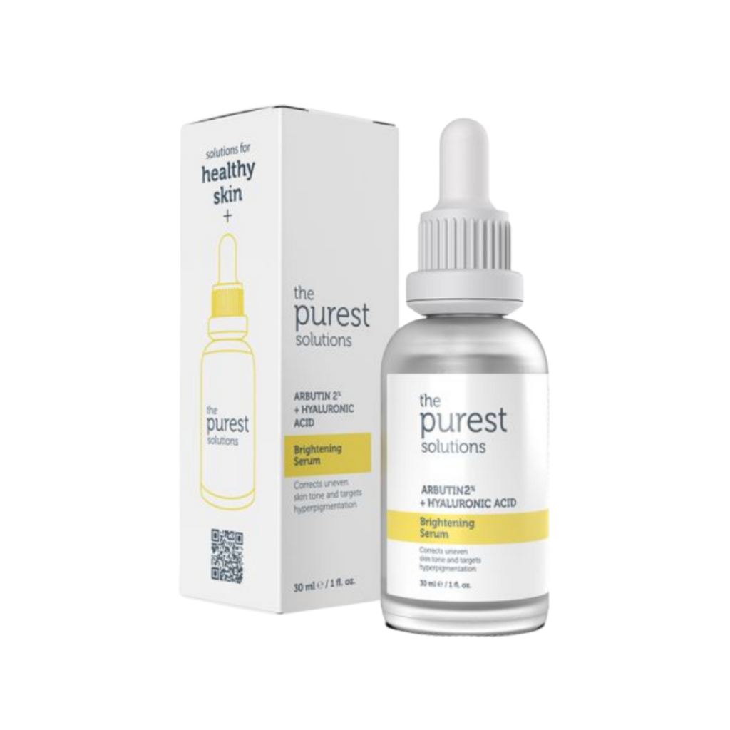 The Purest Solutions Arbutin 2% + Hyaluronic Acid Brightening Serum - 30ml | ذا بيورست سيروم التفتيح ألفا أربوتين 2% مع هيالورونيك اسيد - 30 مل