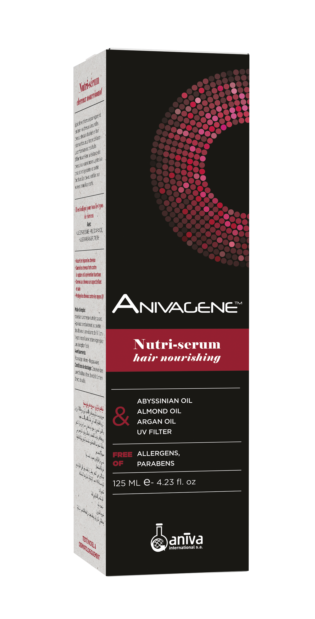 Anivagene Nutri-Serum، وهو سيروم مغذٍ ومُصلح مُصمم خصيصاً للعناية بالشعر التالف والجا