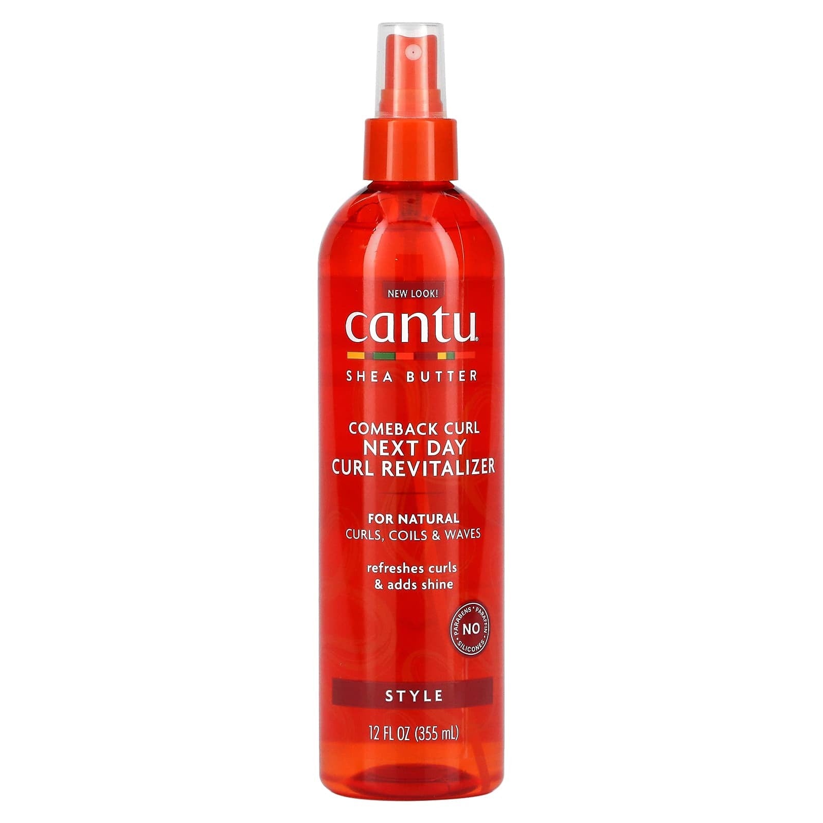 CANTU Curl Revitalizer, For Natural Curls, Coils & Waves, 12 fl oz (355 ml)كانتو رذاذ ترتيب وتصفيف الشعر المجعد والكيرلي