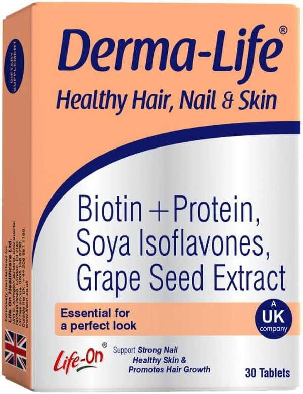 Derma-Life Healthy Hair, Nail & Skin، وهو مصمم لدعم صحة الشعر، الأظافر، والبشرة م