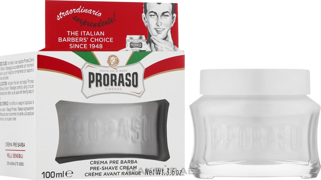 كريم ما قبل الحلاقة (Pre-Shave Cream) من العلامة التجارية الإيطالية الشهيرة Proraso.
