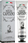معجون أسنان Pasta del Capitano 1905 بالفحم النشط (Carbone Charcoal