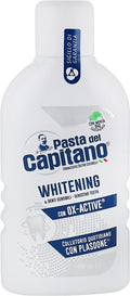 غسول الفم المبيض من العلامة التجارية الإيطالية Pasta del Capitano (باستا ديل كابيتانو)، وهو مصمم خصيصاً لتبييض الأسنان مع مراعاة الأسنان الحساسة