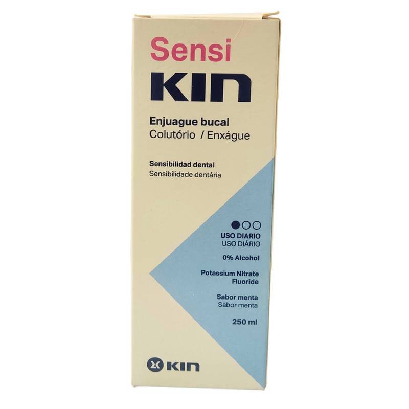 غسول الفم سينسيكين (SensiKIN)، وهو منتج مصمم خصيصاً للعناية اليومية بالأسنان الحساسة واللثة