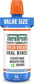 غسول الفم TheraBreath Overnight Oral Rinse بنكهة البابونج والنعناع (Chamomile Mint)،