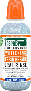 غسول فم ثيرابريث (TheraBreath) مخصص لتبييض الأسنان وإنعاش النفس بنكهة "النعناع المتألق" (Dazzling Mint