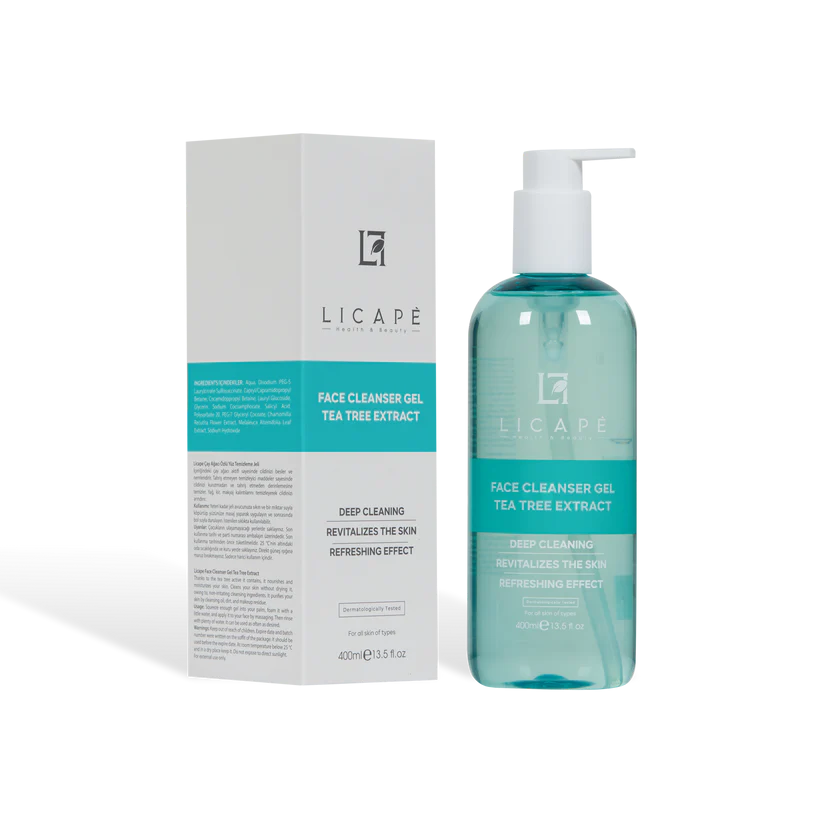 Licape Facial Cleansing Gel Tea Tree Extract - 400ml | ليكابيه جل غسول وجه بخلاصة شجرة الشاي - 400مل