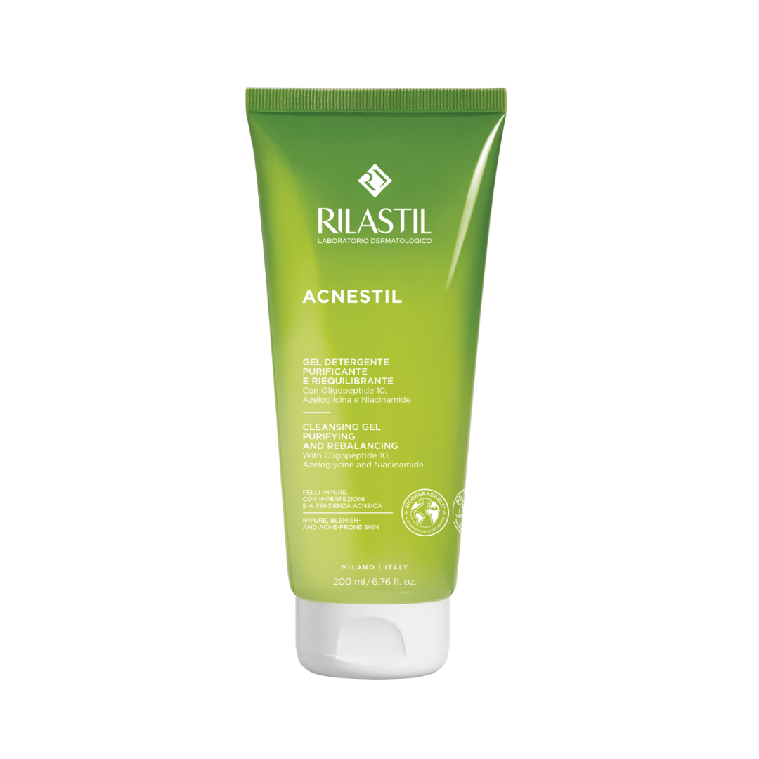 Rilastil Acnestil Purifying & Rebalancing Cleansing Gel - 200ml | ريلاستيل غسول جيل للبشرة الدهنية - 200 مل