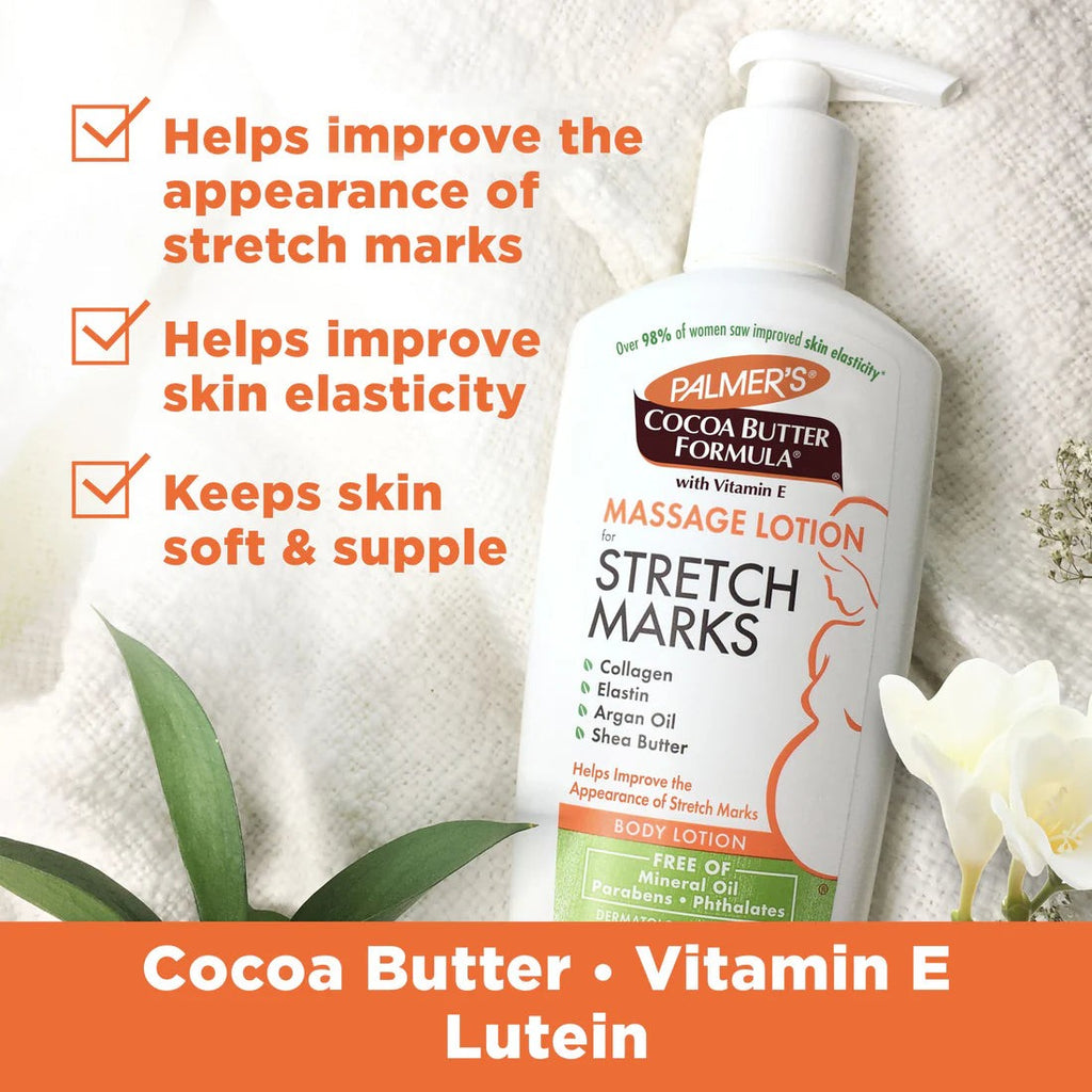 Palmers Massage Lotion For Stretch Marks - 250ml |بالمرز لوشن مرطب بالكاكاو لعلامات التمدد - 250 مل