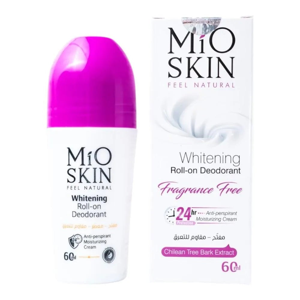 MIO SKIN Whitening Roll- On Deodorant 24hr Anti Perspirant Moisturizing Cream - 60ml| ميو سكن مزيل تعرق رول ومبيض لمدة 24 ساعة- 60 مل