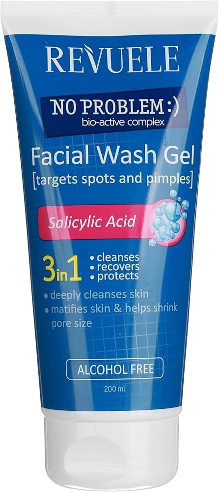 غسول الوجه Revuele No Problem Facial Wash Gel (3 in 1) بحجم 200 مل.
