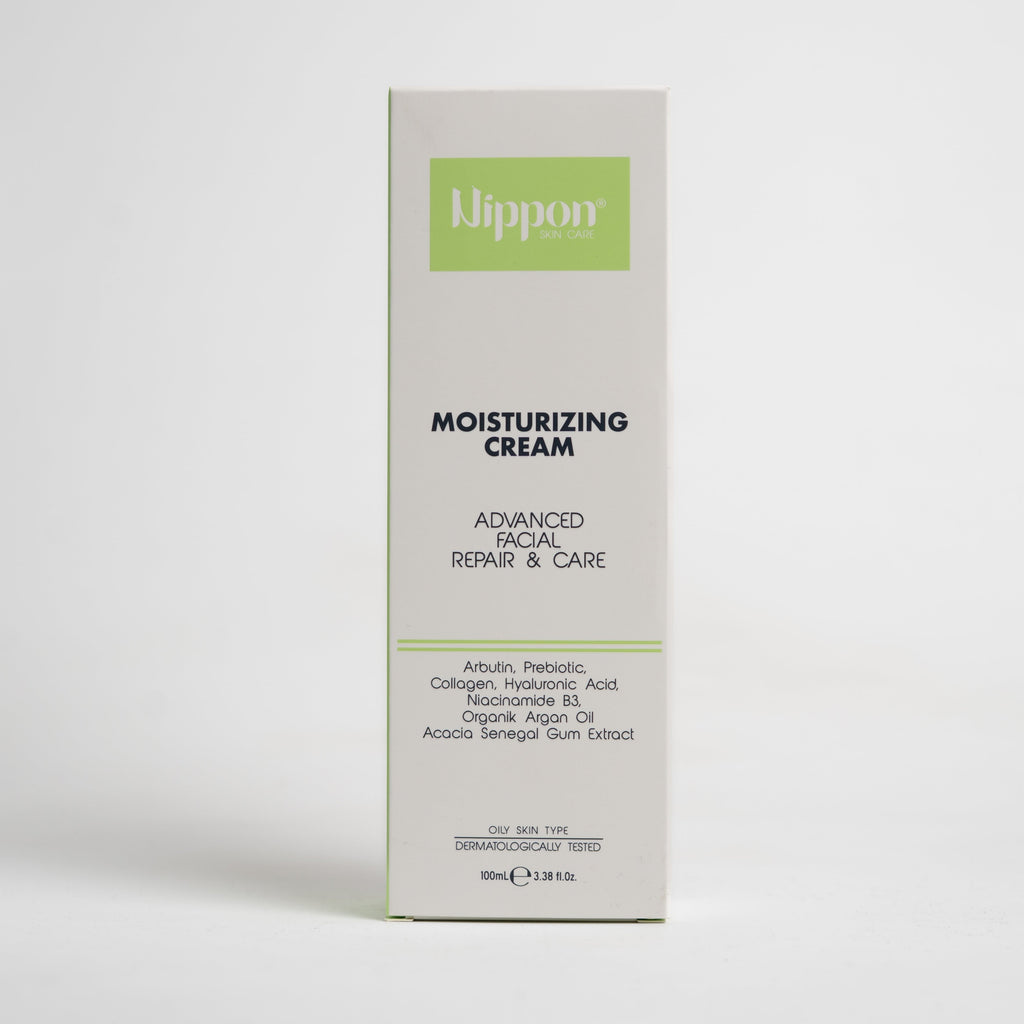 Nippon Moisturizing Cream Advanced Facial & Care Collagen Hyaluronic Acid Niacinamide B3 - 100ml | نيبون كريم ترطيب متقدم للعناية وإصلاح البشرة بالكولاجين وحمض الهيالورونيك ونياسيناميد – 100 مل