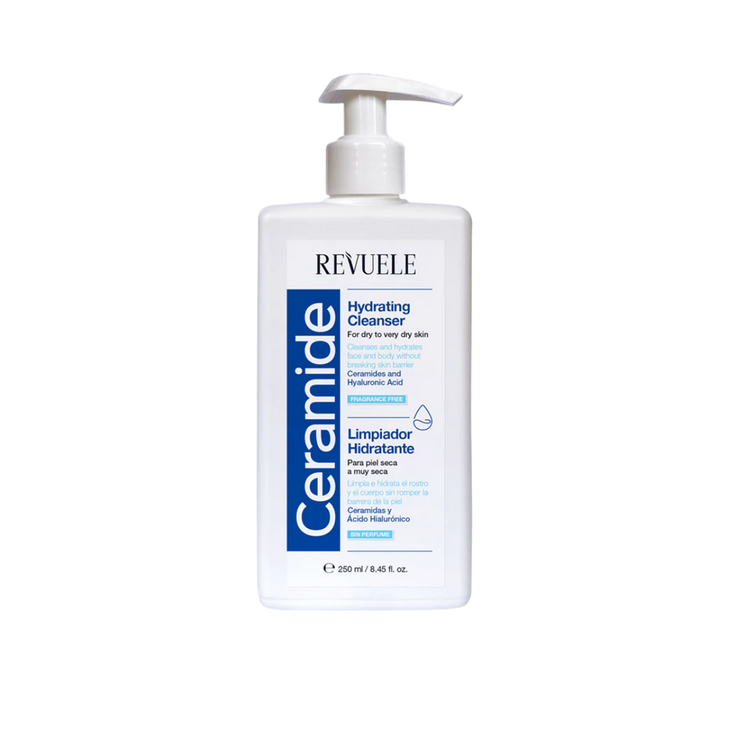 Revuele Ceramide Moisturizing cleanser with hyaluronic acid - Dry or very dry skin - 250ml | ريفويل غسول سيراميد للبشرة الجافة - 250 مل