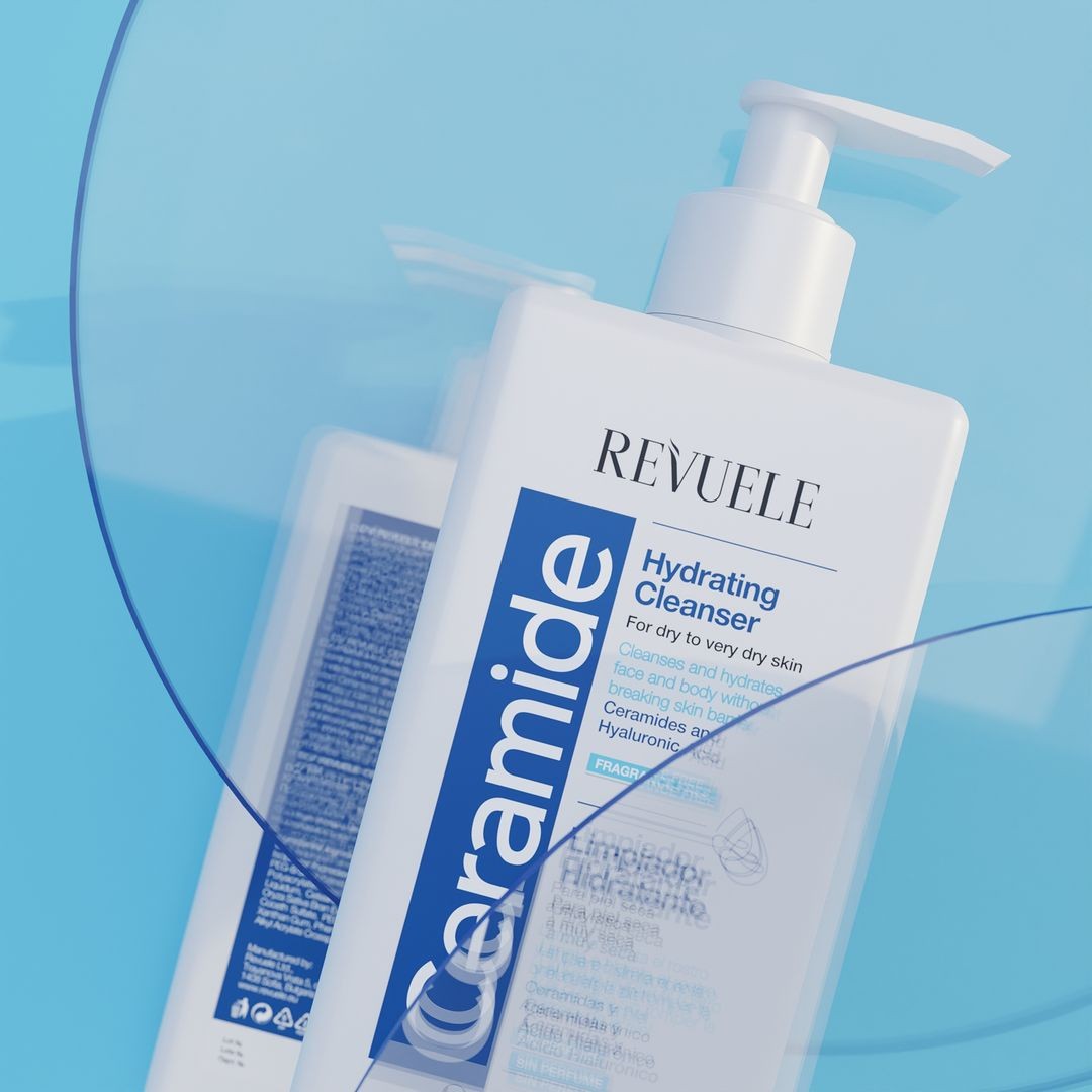 Revuele Ceramide Moisturizing cleanser with hyaluronic acid - Dry or very dry skin - 250ml | ريفويل غسول سيراميد للبشرة الجافة - 250 مل
