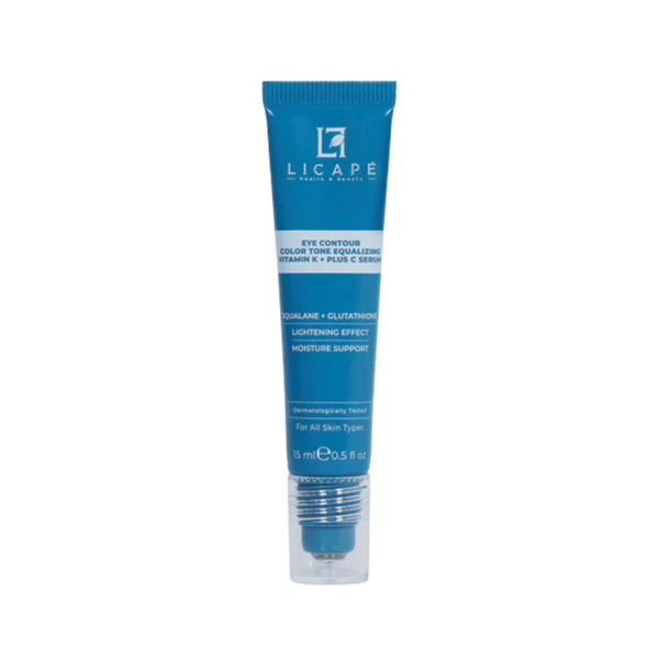 Licape Eye Contour Color Tone Equalizing Vitamin K + C Serum - 15ml | ليكابي سيروم العين فيتامين سي وكي - 15مل