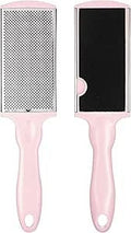 مبرد ومحكاك أقدام (Deluxe Foot File) من ماركة e.bt (Easy Beauty). يُستخدم هذا النوع المزود بمسطح ستانلس ستيل بشكل أساسي لتقشير الأقدام