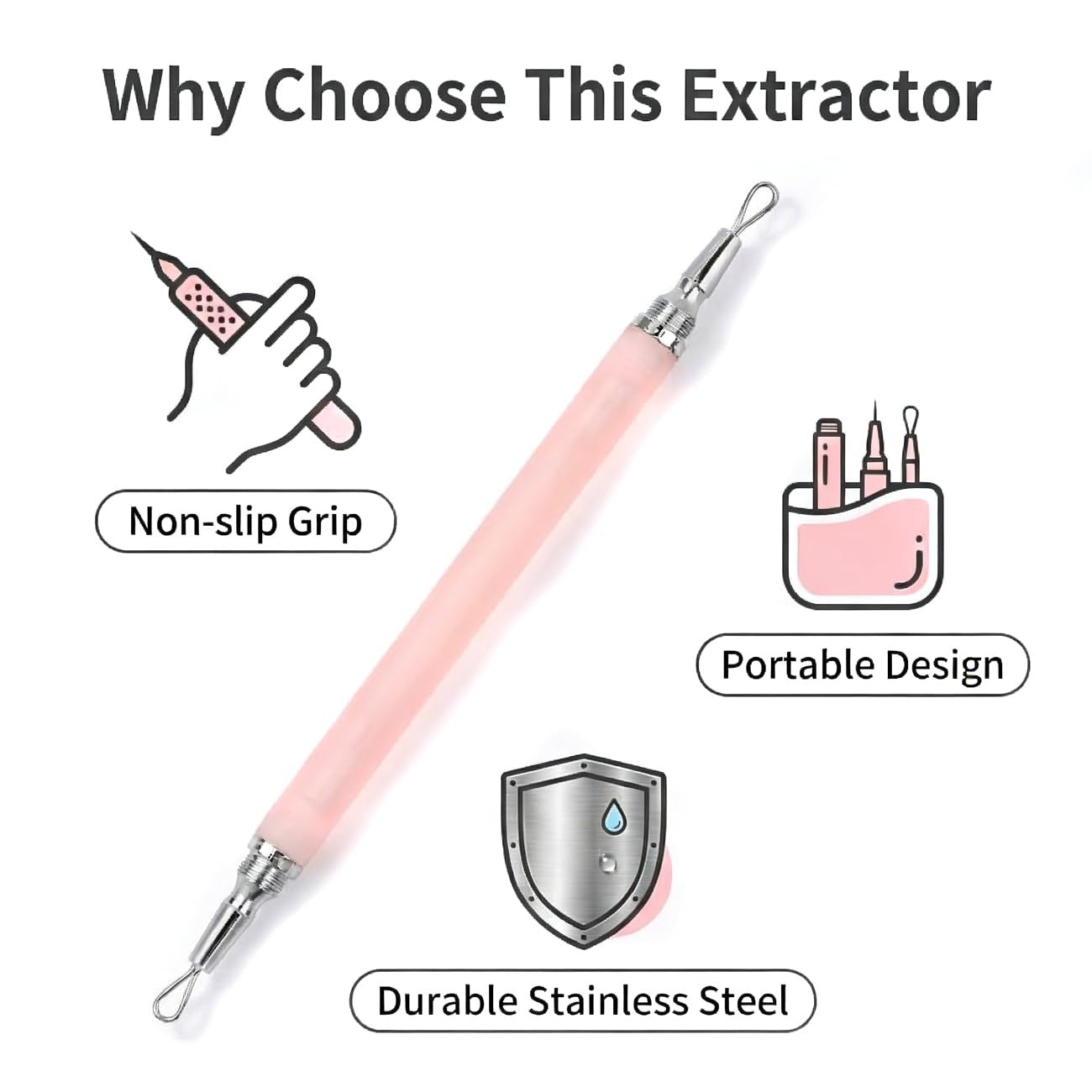 أداة دفع وإزالة الجلد الميت حول الأظافر (Cuticle Trimmer / Pusher) من العلامة التجارية e.bt (Easy Beauty) ضمن مجموعة Lovely Fruit