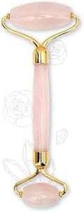 أسطوانة تدليك الوجه (Facial Roller) المصنوعة من حجر الكوارتز الوردي (Rose Quartz) من العلامة التجارية Easy Beauty