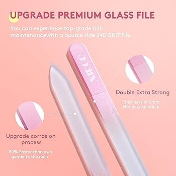 مبرد أظافر زجاجي (Glass Nail File) من العلامة التجارية Easy Beauty (e.bt).
