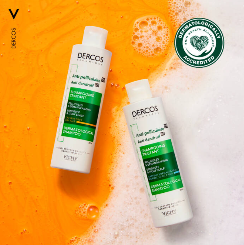 VICHY Shampoo Dercos Technique Anti Dandruff Dermatological - 200ml | فيشي شامبو ضد القشرة للشعر العادي والدهني - 200 مل