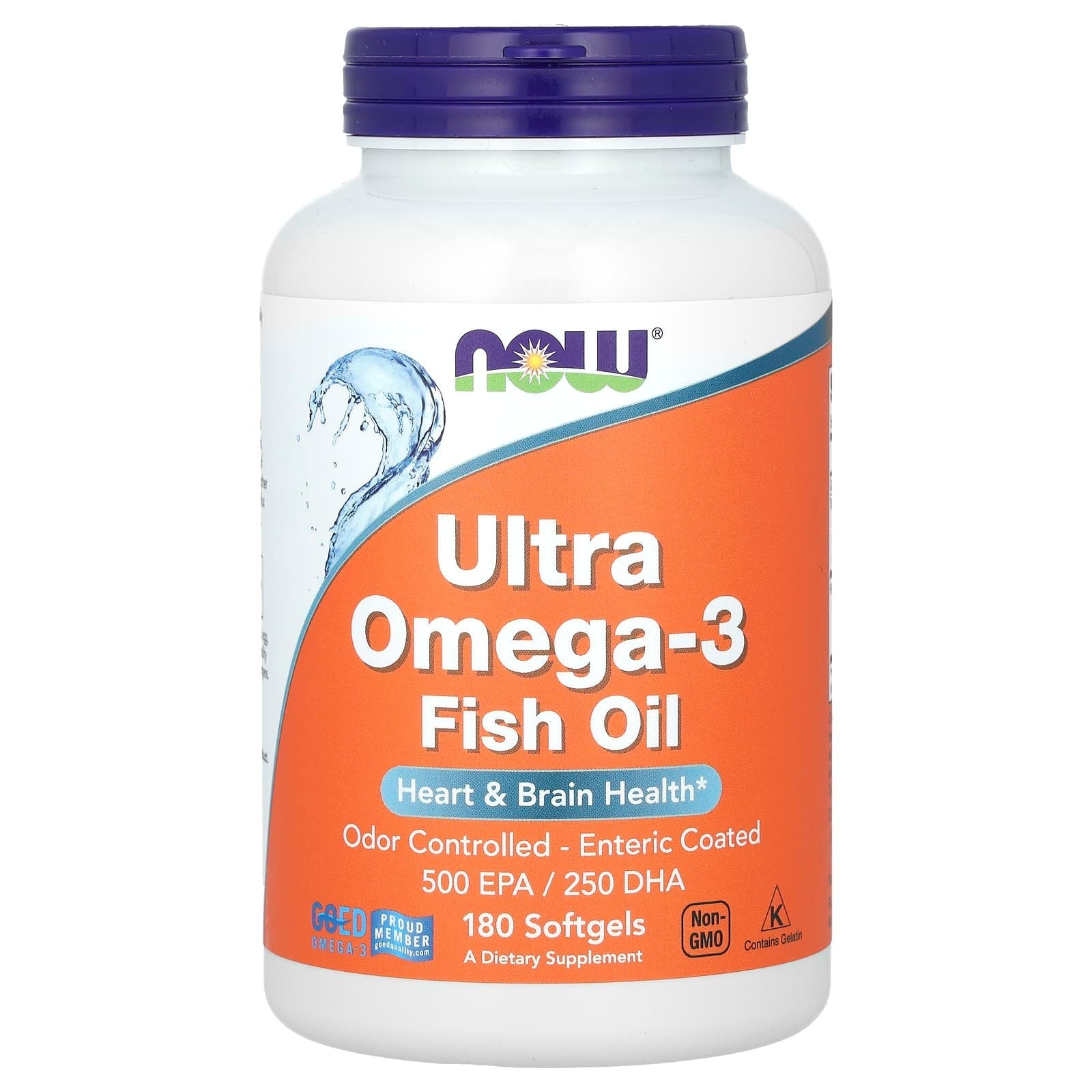 مكمل غذائي Ultra Omega-3 Fish Oil من إنتاج شركة NOW Foods.