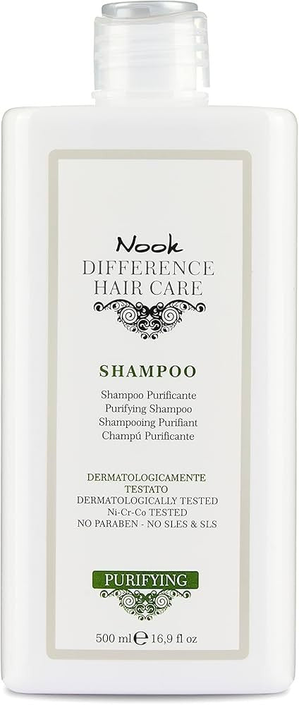 شامبو نوك دفرنس للشعر (Nook Difference Hair Care) منقي ومضاد للقشرة، متوفر بحجم 1000 مل.