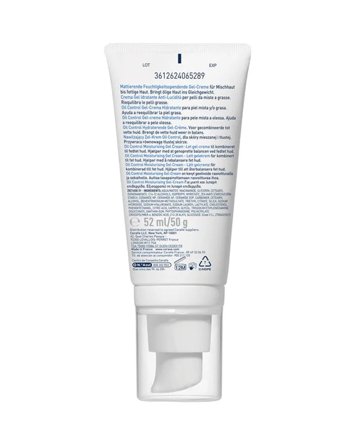 CeraVe Oil Control Moisturising Gel-Cream for Oily Skin - 52ml | سيرافي مرطب جيل كريم للبشرة الدهنية - 52 مل
