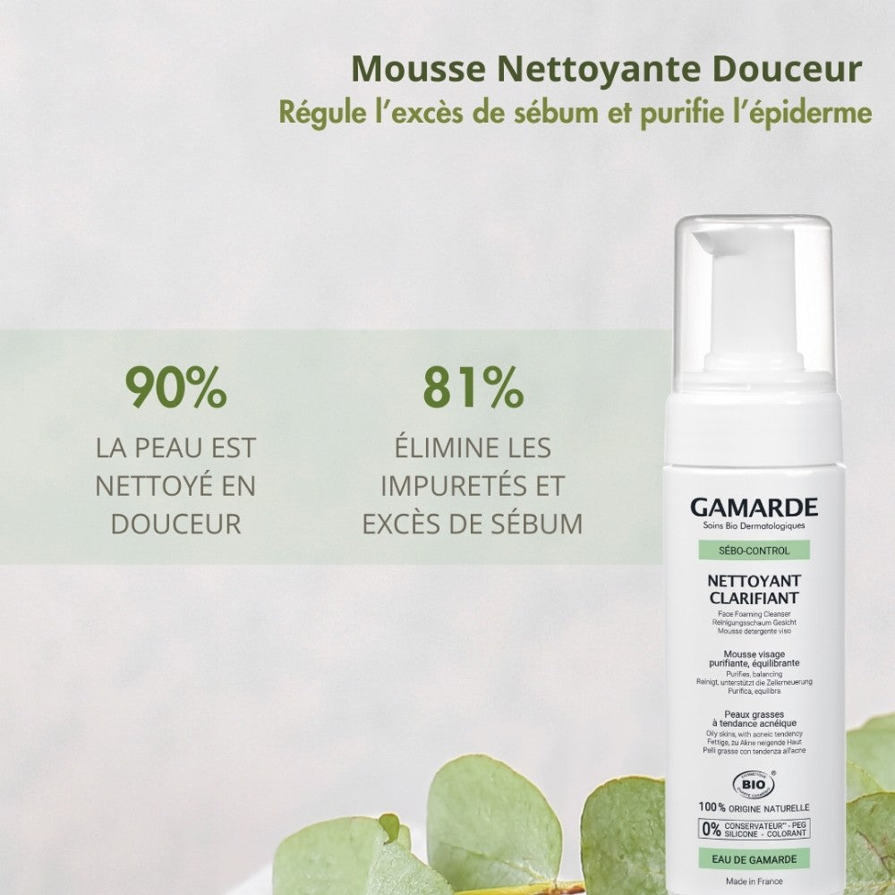 Gamarde Nettoyant Clarifiant Face Foaming Cleanser ١٦٠ml | منظف رغوي للوجه من جامارد نيتويانت كلاريفيانت ١٦٠ مل
