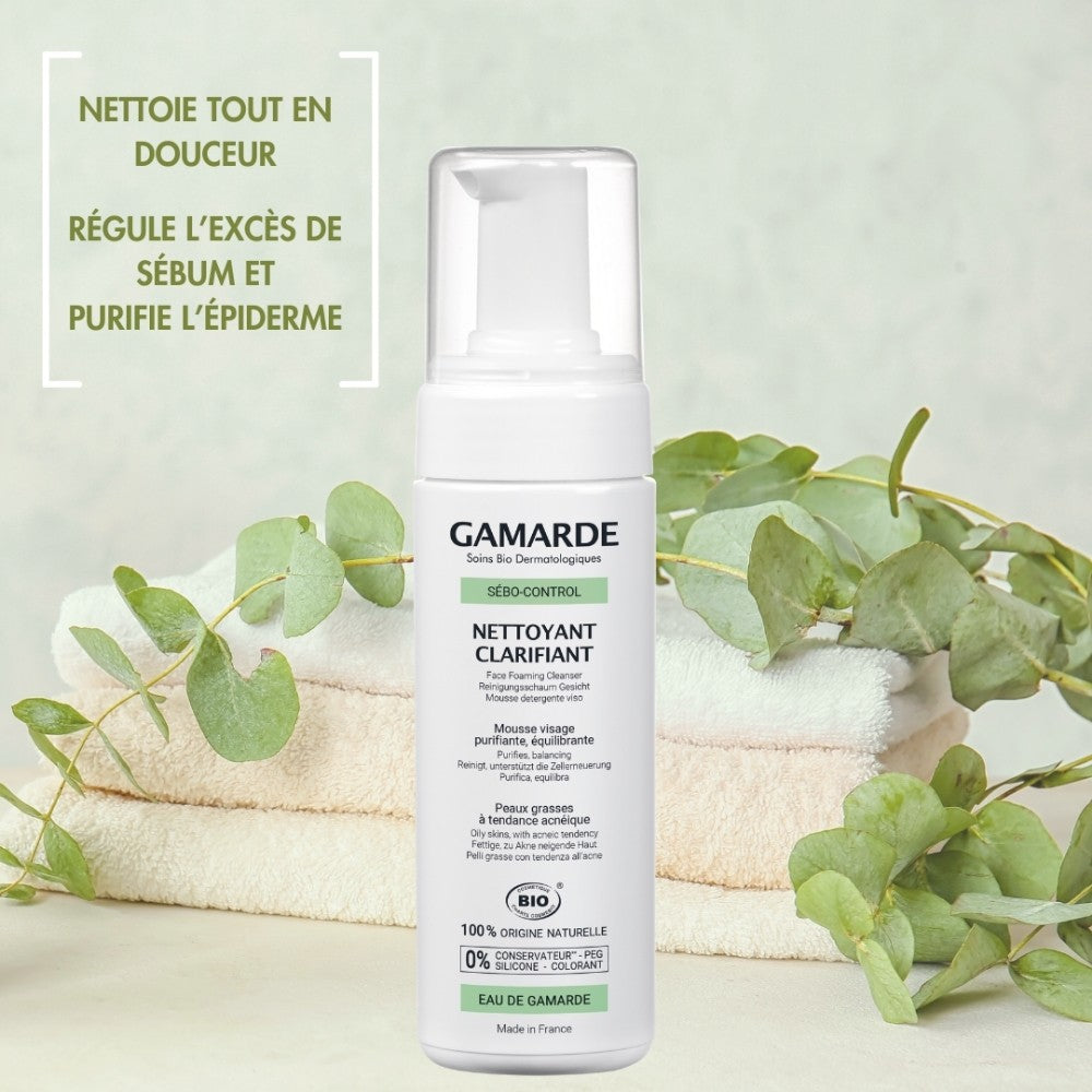 Gamarde Nettoyant Clarifiant Face Foaming Cleanser ١٦٠ml | منظف رغوي للوجه من جامارد نيتويانت كلاريفيانت ١٦٠ مل