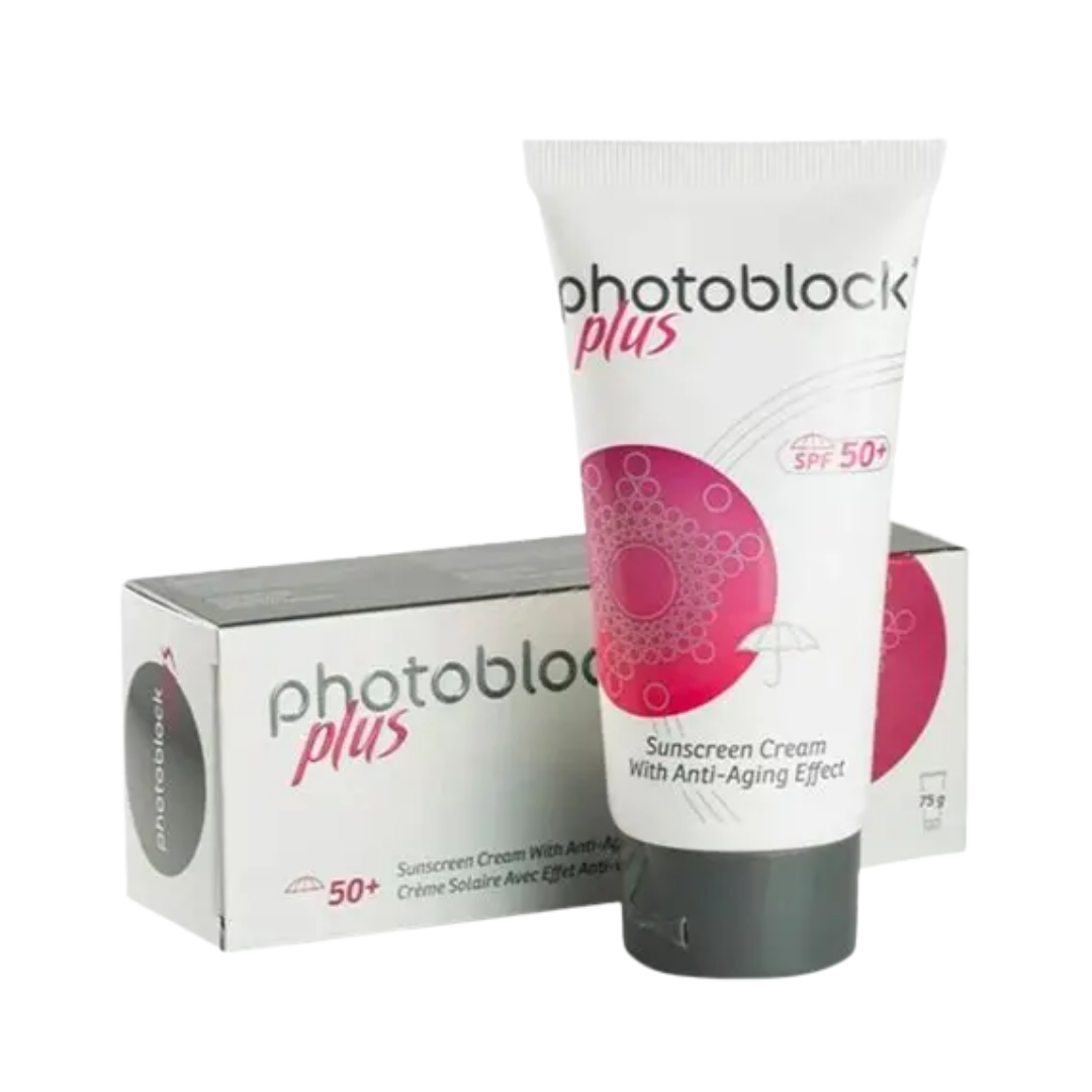 derma Pella Photoblock Plus SPF Sunscreen with Anti Aging Effect - 75g | ديرما بيلا كريم واقي شمسي بخصائص مضاد للتجاعيد - 75 غرام
